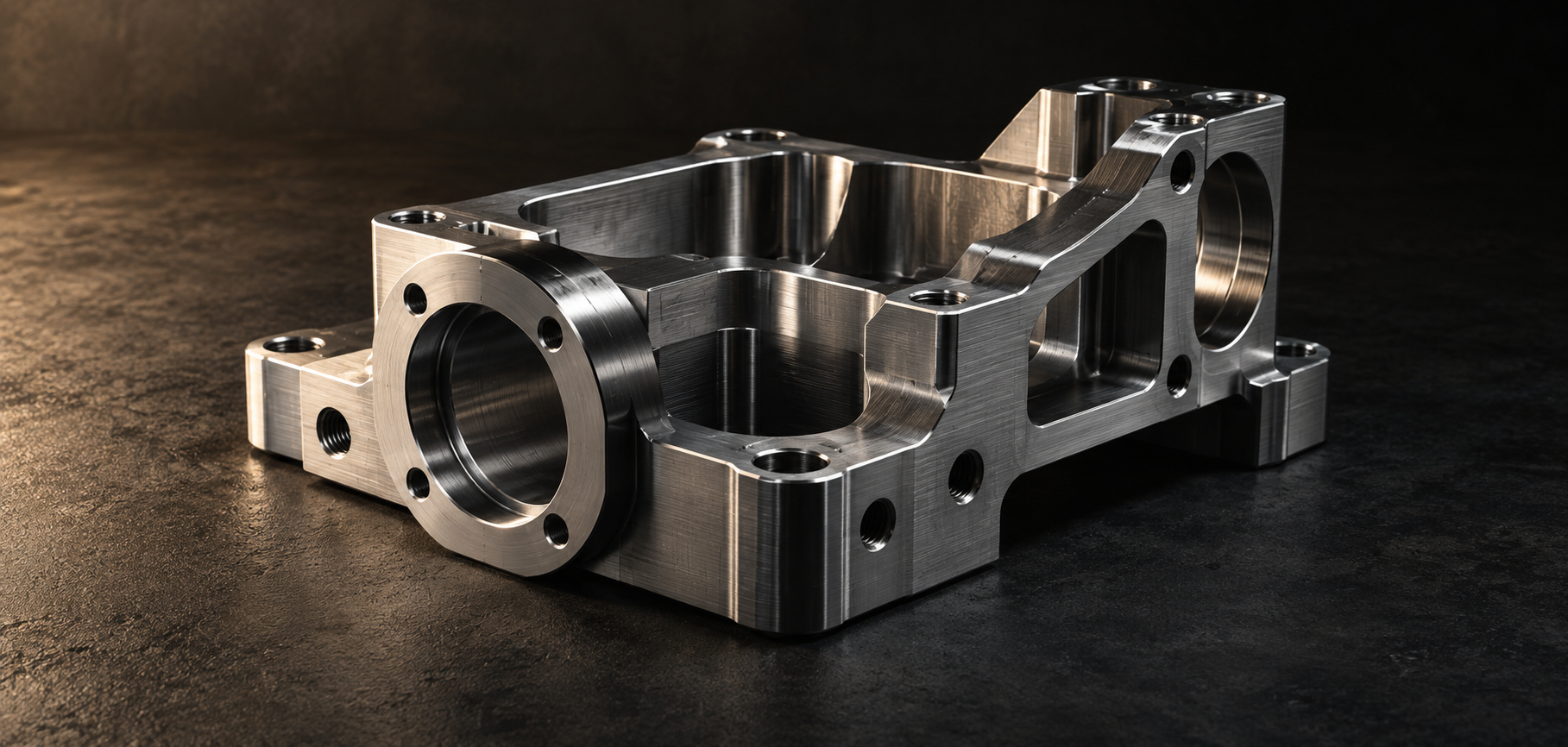 Image placeholder for a finished machined component, photographed in close detail